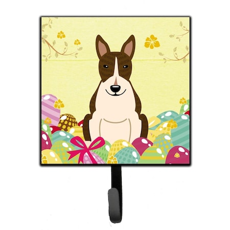 Carolines Treasures Easter Eggs Bull Terrier Dark Brindle Leash or Key Holder BB6136SH4